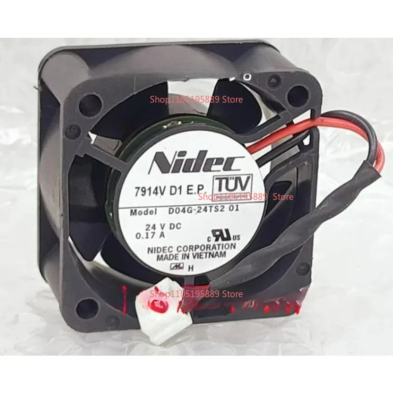 Original New Cooler Fan for Nidec D04G-24TS2 01 4CM 24V 0.17A Variable Frequency Fan 4020 40x40x20mm