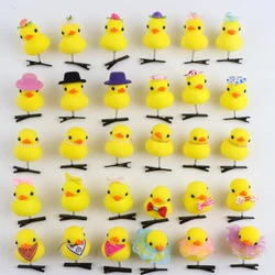 10/20/50/100Pcs/Lot Cartoon Funny Children 3D Little Yellow Duck Plush Hairpin Lovely DIY Duckbill Clip Accessories Party Gifts