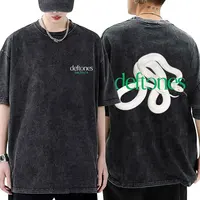 Camiseta con estampado de música privada Deftones de banda de Rock Vintage lavada, camiseta con estampado de serpiente, camiseta informal de gran tamaño a la moda para hombres y mujeres