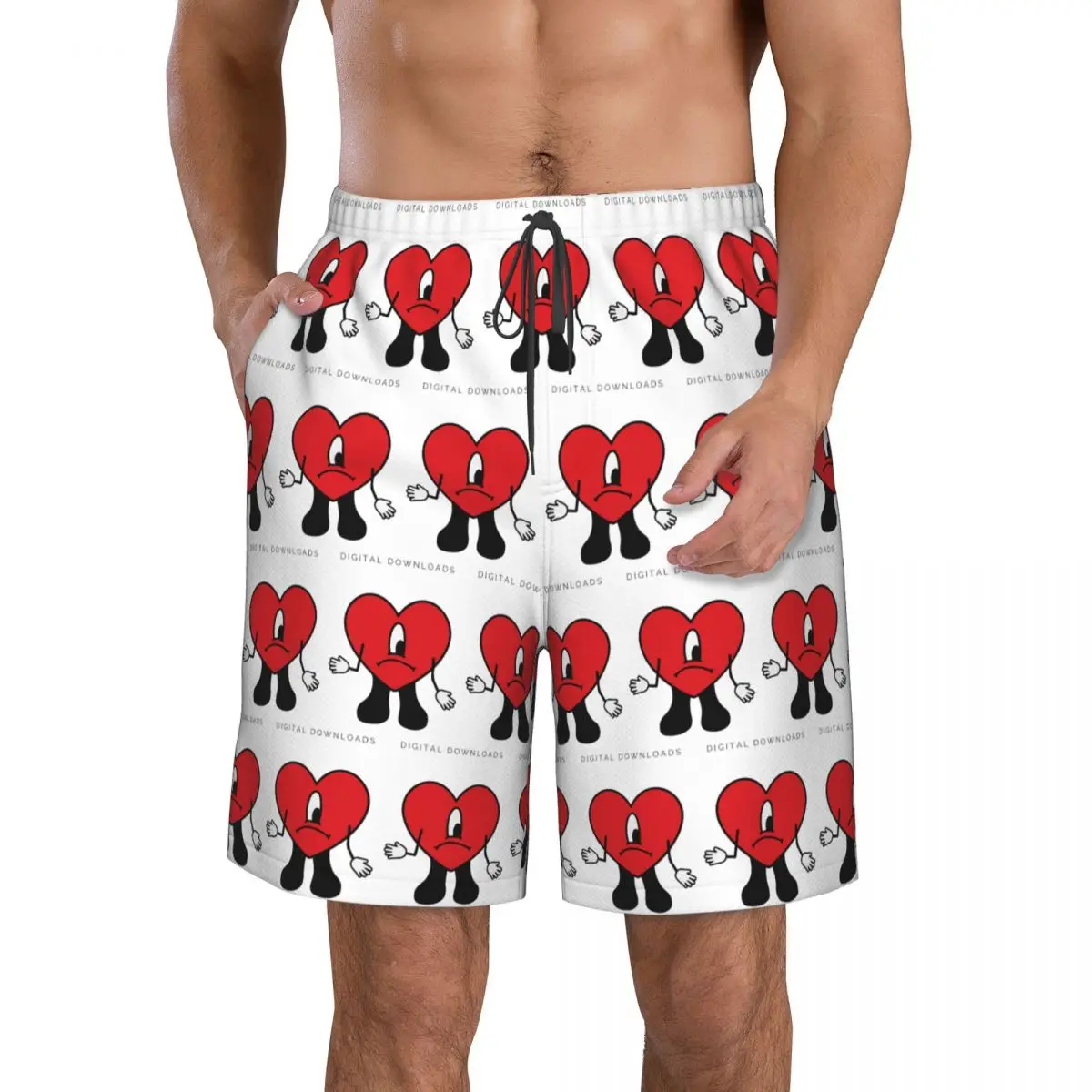 Bad Bunny Rapper Reggaeton Artist Trunks Beach Board Shorts Casual Quick Dry Swim Summer Men Pants