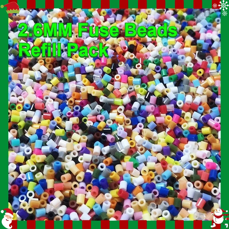 

120 Vibrant Colors Melty Beads Refill 2.6mm Fuse Beads Same Day Ship Craft Supply