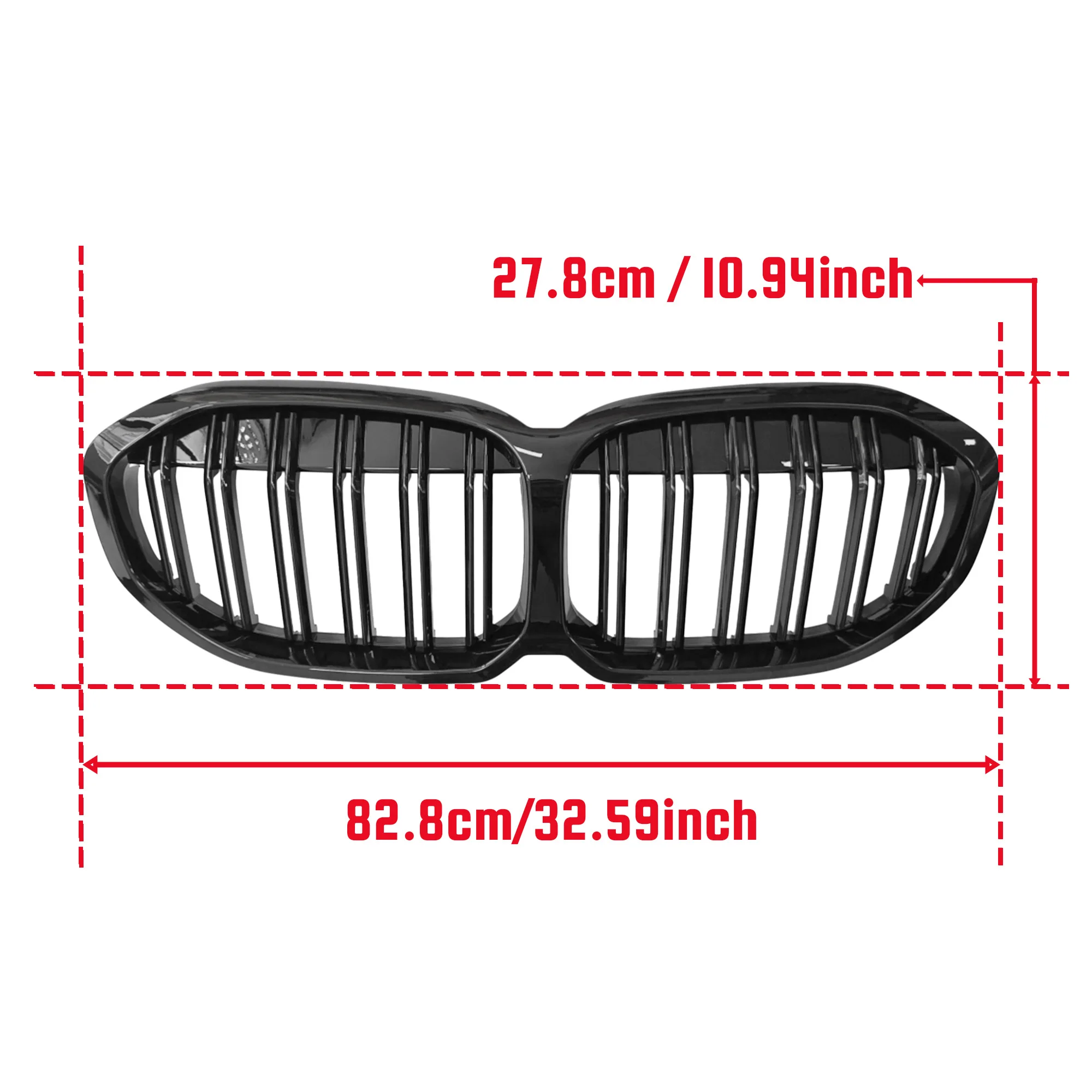 Car Kidney Grill For BMW 1 Series F40 2019 2020 2021 2022 2023 2024 116d 118i 120d 128ti M135i XDrive Front Bumper Racing Grille