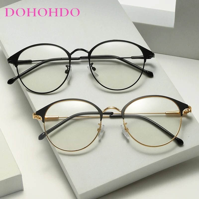 DOHOHDO ใหม่แว่นตารูปไข่กรอบ Photochromic แว่นตากันแดดผู้หญิง Oculos De Sol UV400แว่นตา Ultralight แว่นตากันแดด