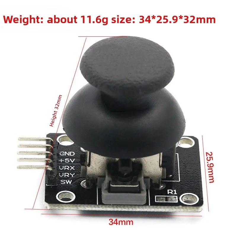 1-10PCS For Arduino Dual-axis XY Joystick Module Higher Quality PS2 Joystick Control Lever Sensor KY-023 Rated 4.9 /5