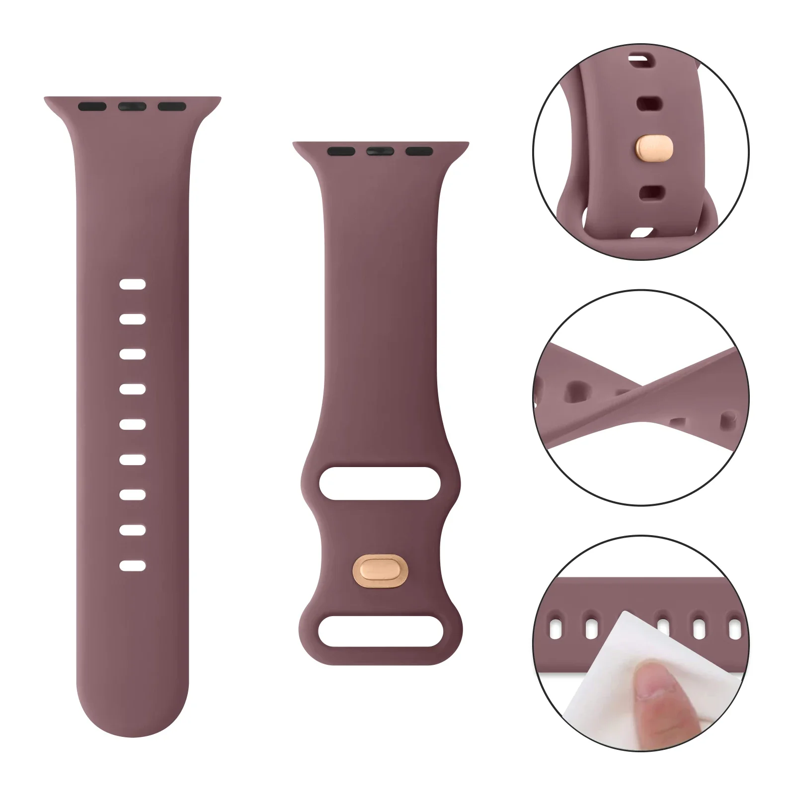 Ремешок силиконовый для Apple Watch Ultra 8 7 6 5 4 SE, спортивный браслет для iwatch 4 шт., 40 мм 38 мм 44 мм 42 мм 45 мм 41 мм 49 мм
