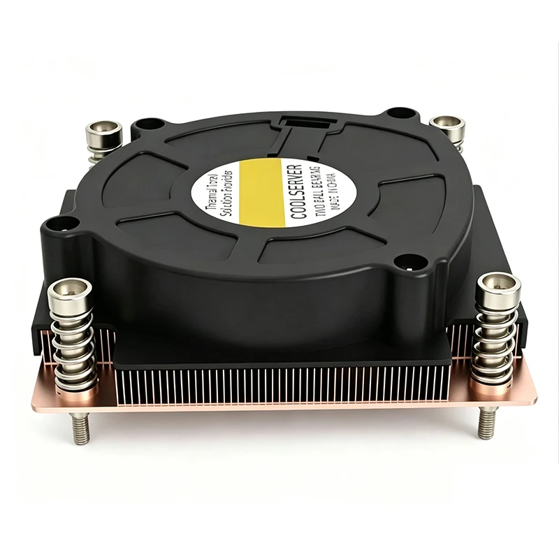 New 1U 1700  Active Heatsink CPU Cooler TDP 180W For 1u server fan Intel LGA1700 78x78MM Hole Spacing with vapor chamber