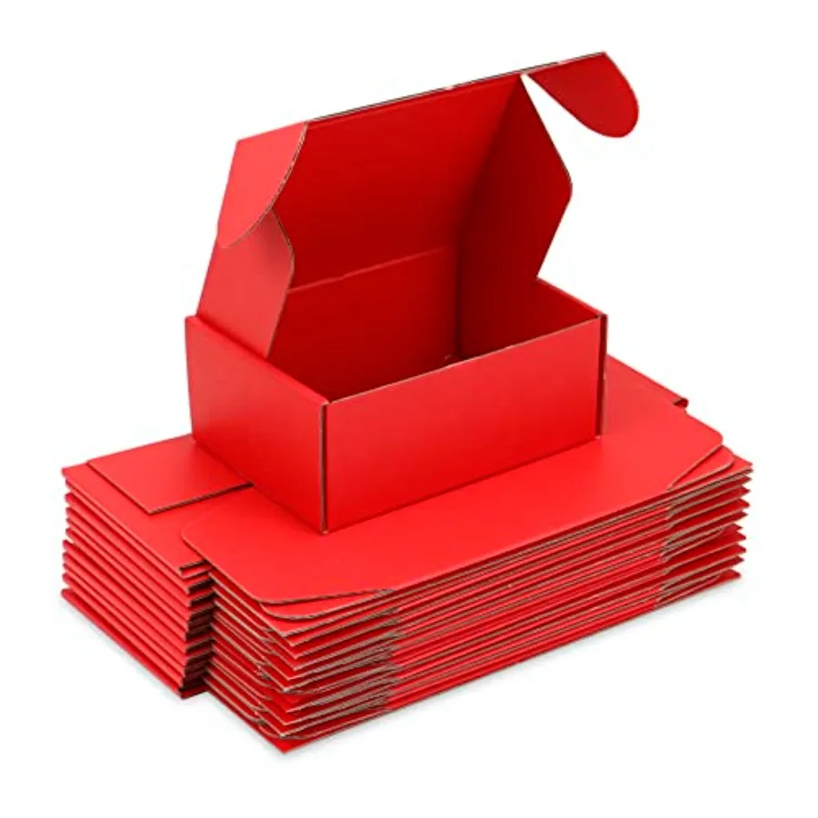 

25 упаковок почтовых коробок 8 x 6 x 3 дюйма, гофрированный картон, маленькие почтовые коробки для упаковки, отправки почты, бизнеса, подарков, декора.