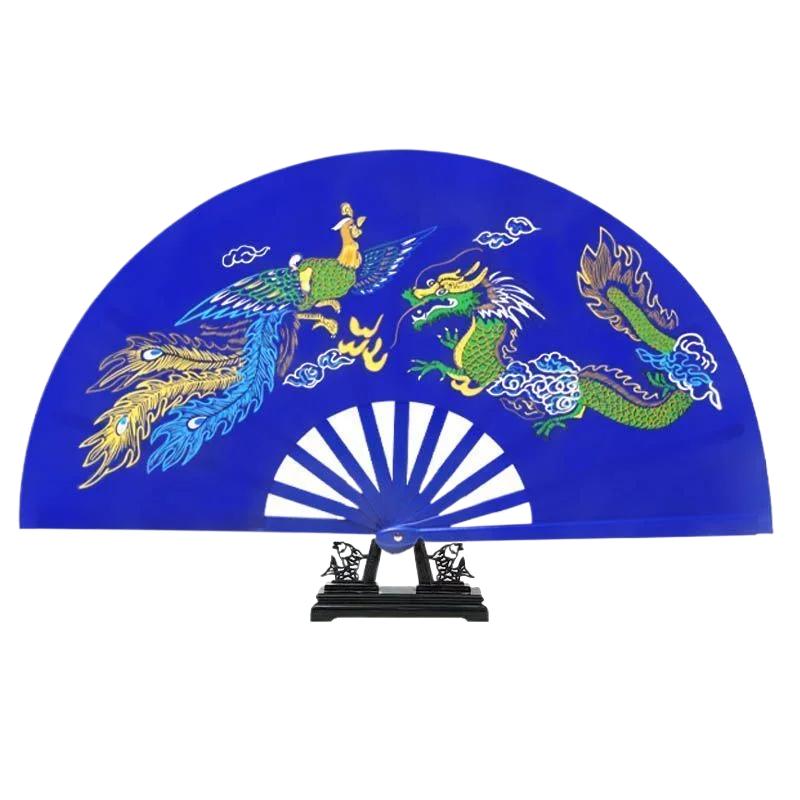 

Exquisite Dragon Pattern Tai Chi Fans Chinese Style Martial Arts Morning Exercise Kung Fu Fan Performance Props Fold Hand Fan