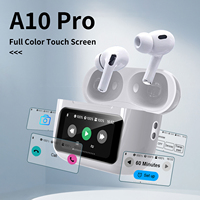 A10 Pro TWS Earbuds ENC Noise Cancellation Earphone with Smart Touch Control LCD Screen Wireless Bluetooth In-Ear Headphones