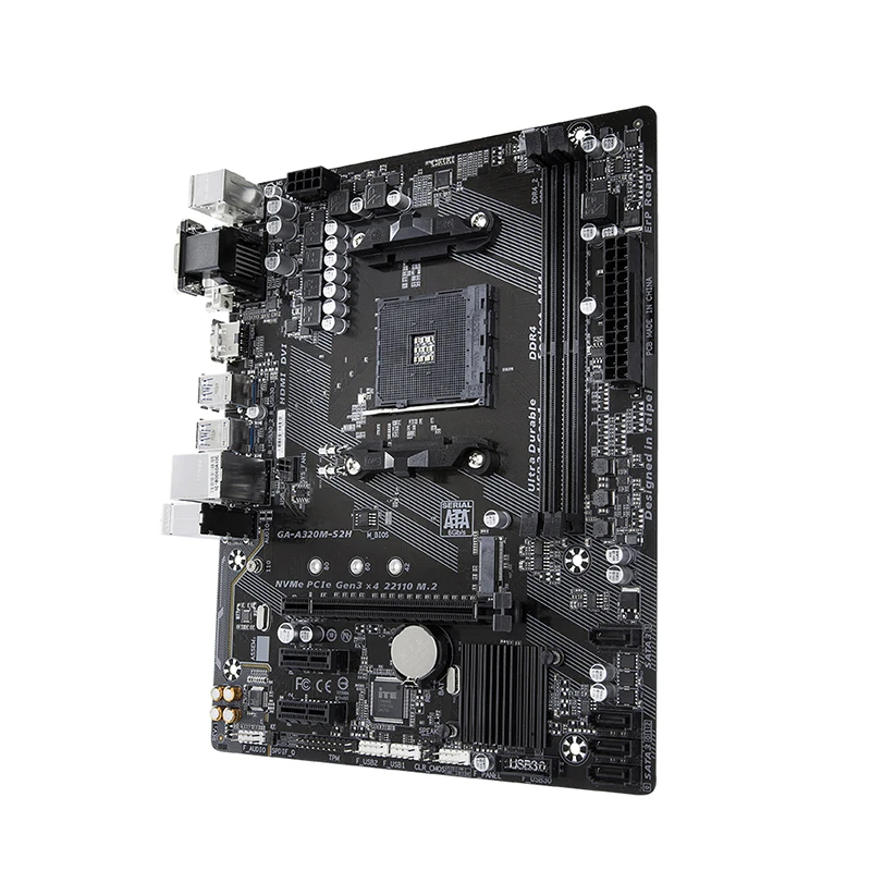 Soquete Mainboard Desktop para AMD A320, SATA III, USB 3.0, GA-A320M-S2H, A320M-S2H, AM4, DDR4, 32GB