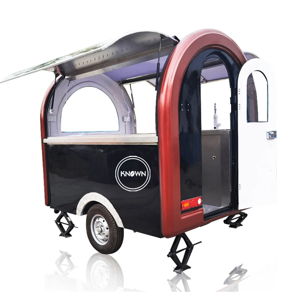Remorque de camion de restauration rapide, remorque de concession alimentaire, chariot de collation et de café, cuisine mobile, équipements entièrement attribuables, kiosque de crème glacée