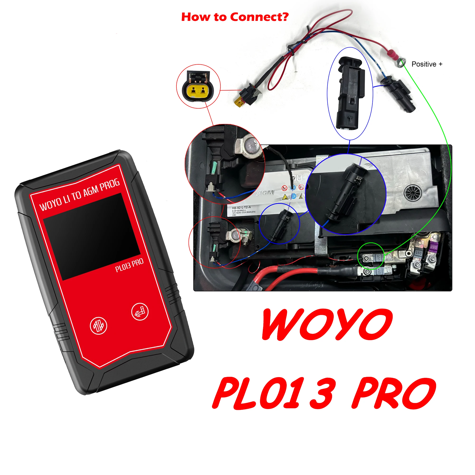 

WOYO PL013 PRO for Porsche Cayenne Replace Lithium to AGM Battery Modify Programmer Unlimited VIN Unlimited Programming Tools