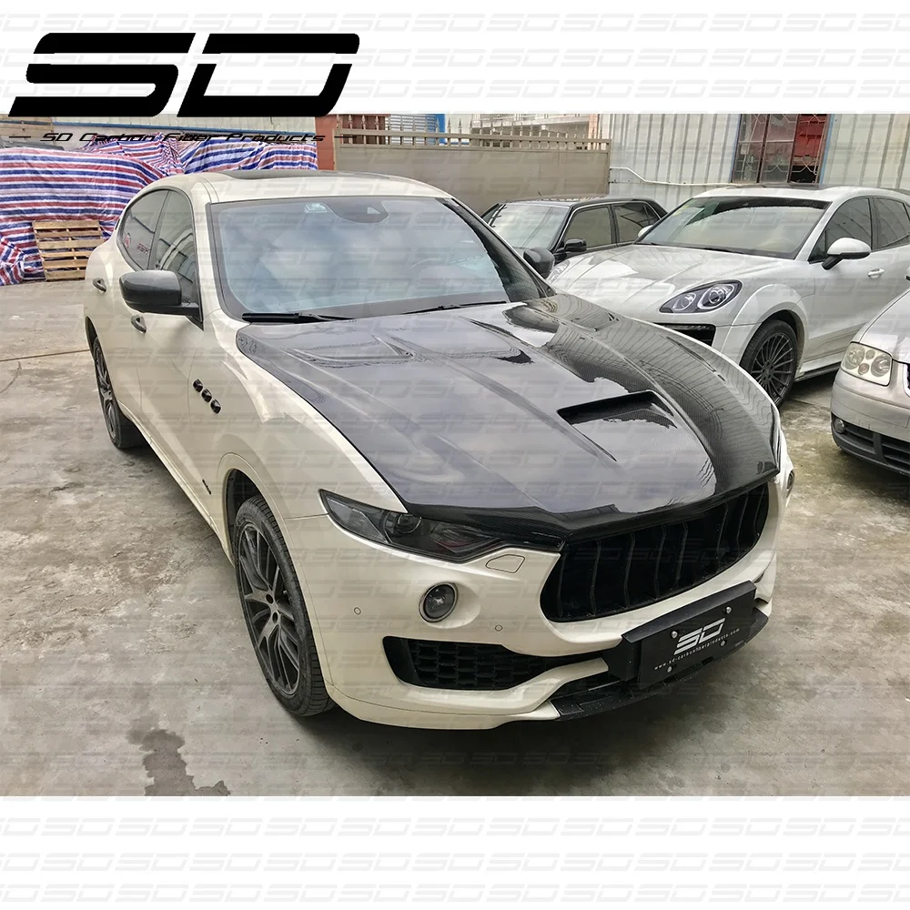 Carbon Fiber Car Accessories Carbon Grille MSY Style Cover For Maserati Levante