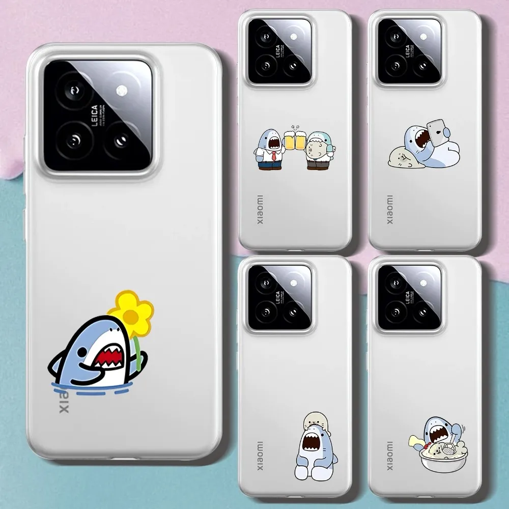 حافظة هاتف D-Daisy Shark لهاتف Xiaomi 11 Redmi Note 11 5G 8T 9A 9 10T Note8Pro Note9 12SUltra حافظة شفافة #1