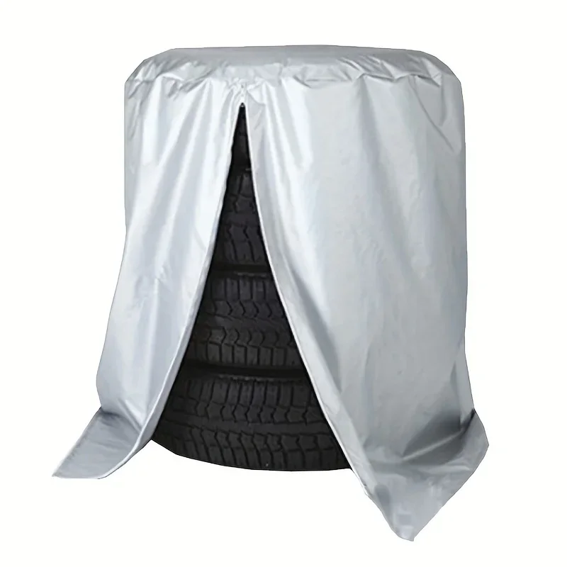 Car Spare Tire Cover 4 Tires Capacity Storage Bag Waterproof Dust proof 210D Polyester Big Capacity Outdoor Tire Cover