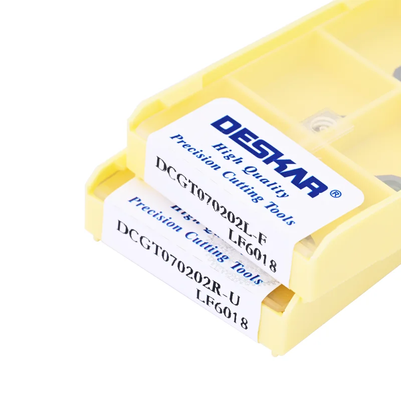 DESKAR inserta CCGT070202 CCGT070204 L-F R-F L-U R-U CCGT torno CNC hoja perforadora mecanizado de piezas de acero
