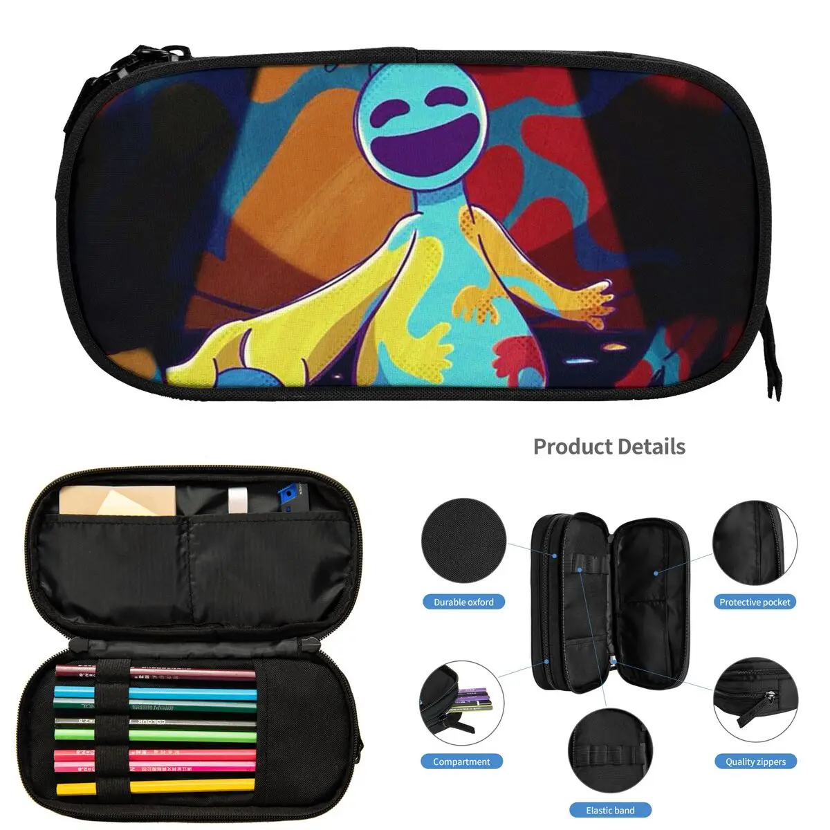 도이 도우맨 호러 피아노사우루스 (21) 학생 선물용 필통, 펜 박스, 대용량 필통, 펜 홀더