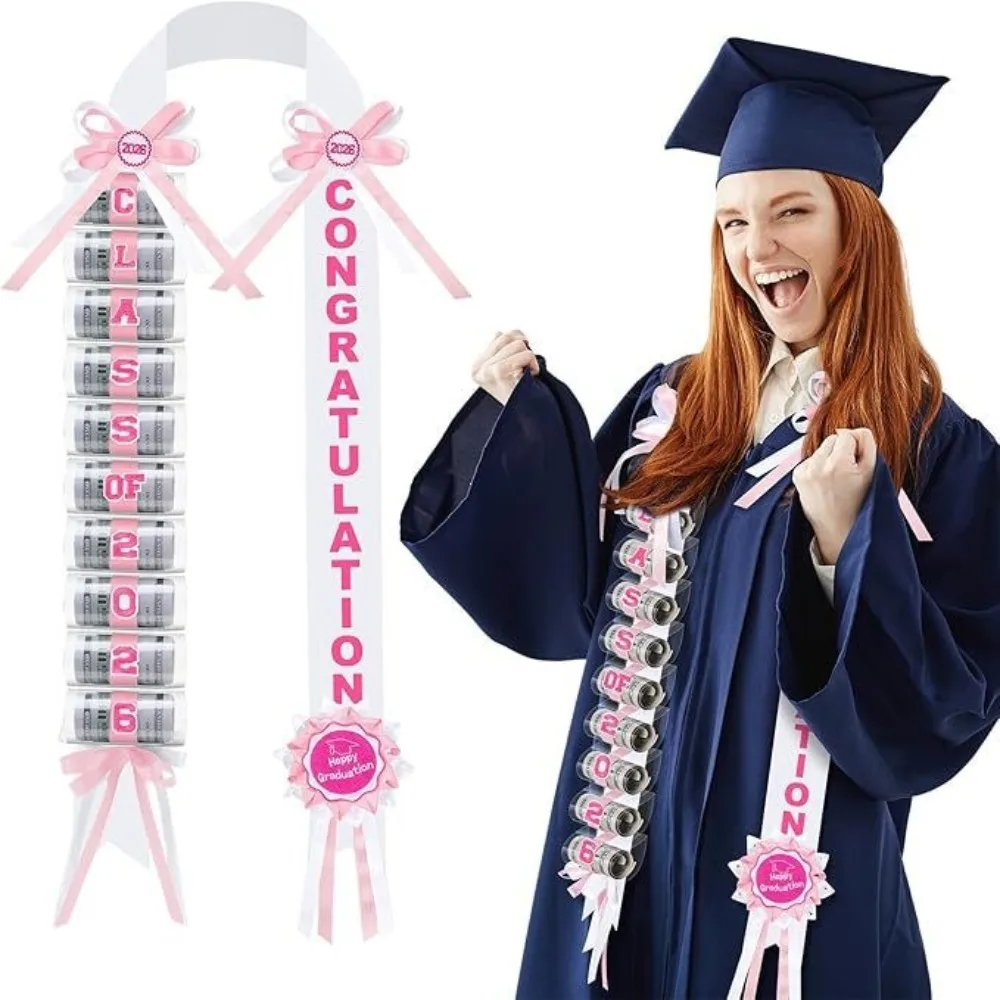 

Handmade Graduation Money Lei Class of 2026 Graduation Cash Gifts Pull Ideas Double Braided Lei DIY Ribbon Graduation Leis