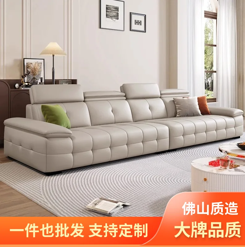 

Compact Versatile Customizable Mori Muxuan Italian Minimalist Lawrence Leather Sofa