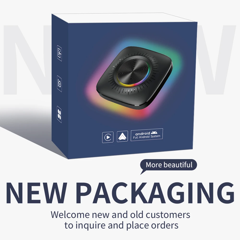 UniqueKBOX مصباح ليد أندرويد 13 Carplay Ai Box Qualcomm SM6225 شرائح 8 جيجابايت 64 جيجابايت بطاقة SIM محول Carplay اللاسلكي صندوق سحري #1