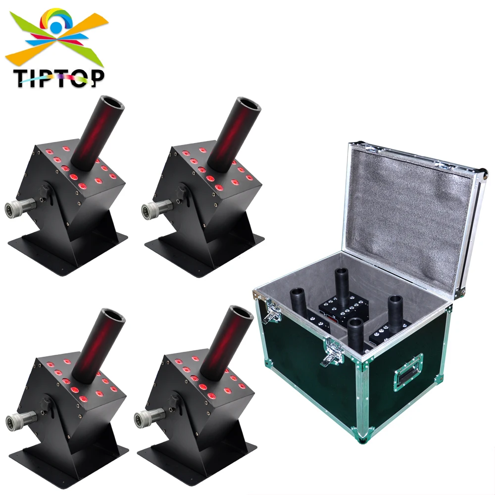 Stackable 4in1 Flight Case Packing Stage Equipment Led Co2 Jet RGB Color 12x3Watt Big Disco Co2 Machine DMX 512/Manual Control