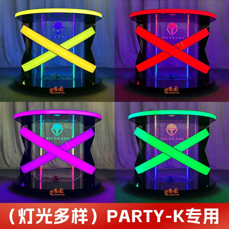 Movable private room Transparent light-emitting disc player led table Disc player Full dj bar Home mixer