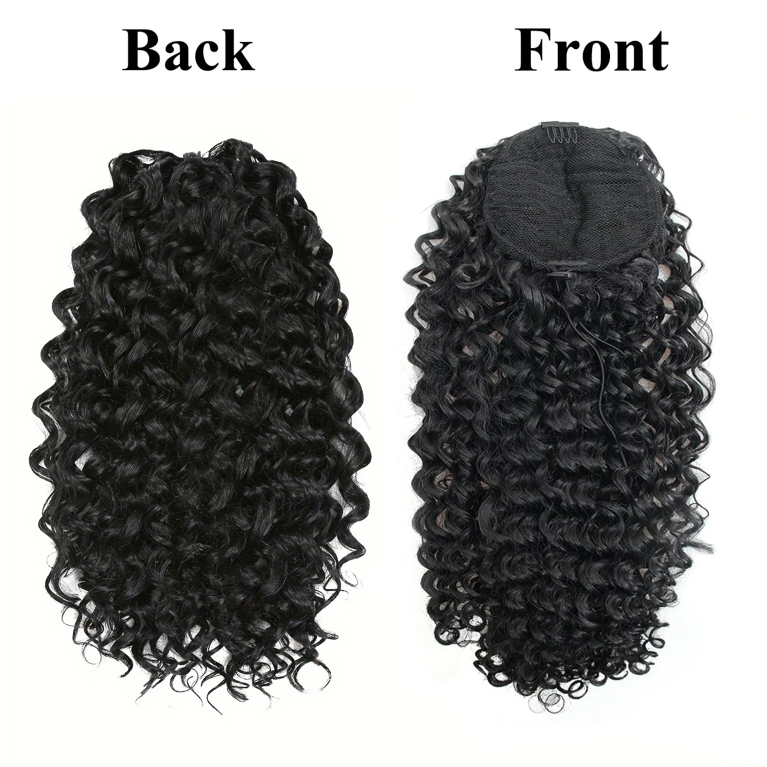 ذيل حصان للنساء الرباط ذيل حصان شعر مجعد قصير ذيل حصان تمديد ذيل حصان الرباط خصلات شعر الشعر البشري Fe