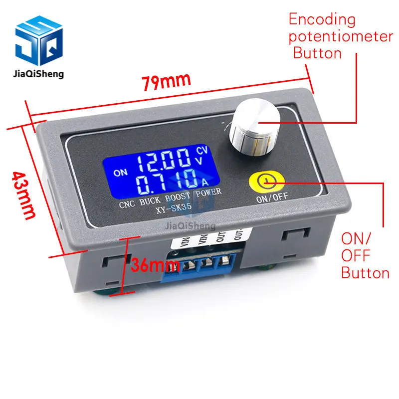 DCDC adjustable DC regulated power supply module 5v12v24v solar charging constant voltage constant current step-up and step-down