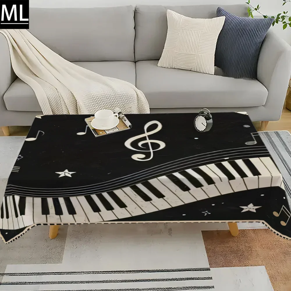 One party tablecloth/table cover, featuring piano key note patterns, suitable for wedding decorations and summer decorations.xzj