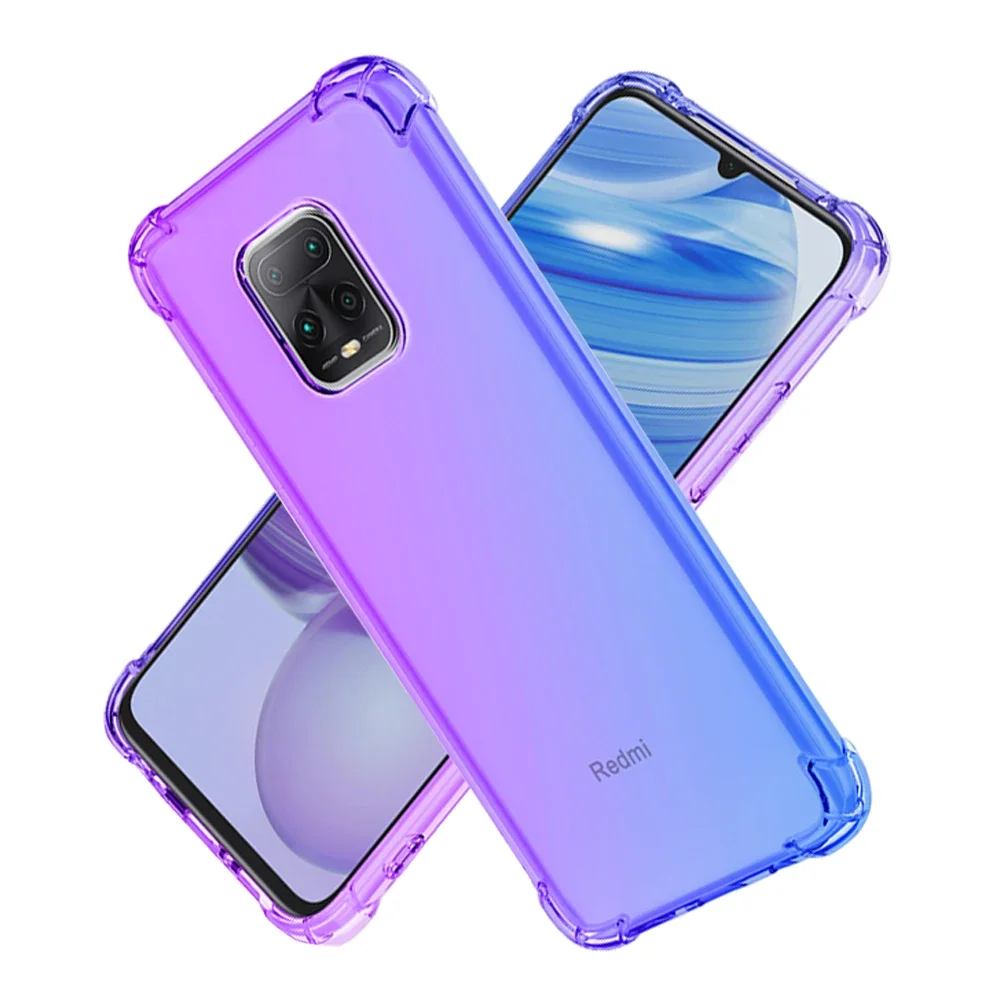 

Clear Cute Gradient Case for Redmi 10X 5G Slim Anti Scratch Flexible TPU Cover Shockproof Case for Xiaomi Redmi 10X Pro 5G 4G