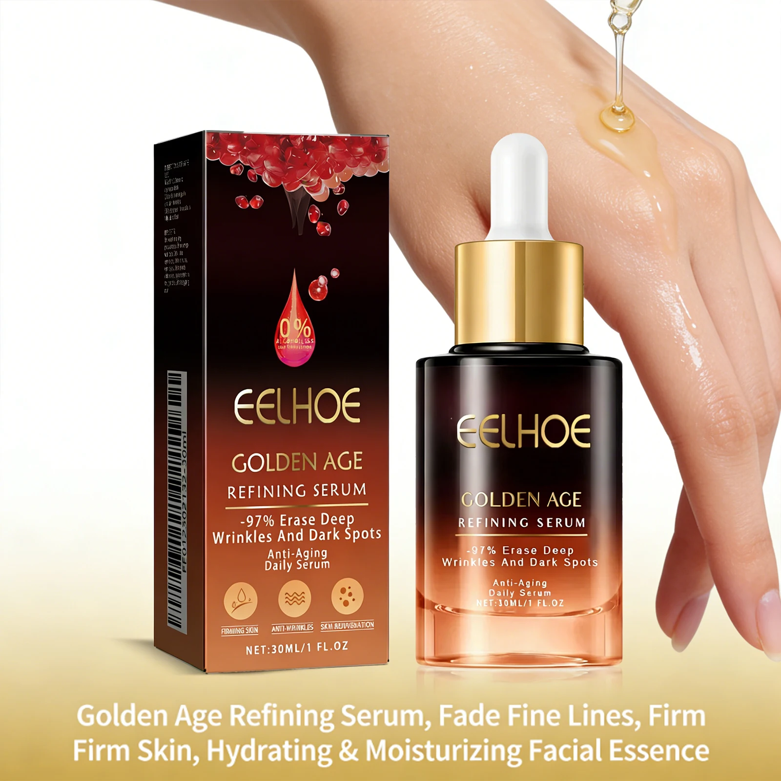 Golden Age Refining Serum Deeply Nourishing Reduce Fine Line Lift and Tighten the Skin Control Oil Moisturizing Facial Essence
