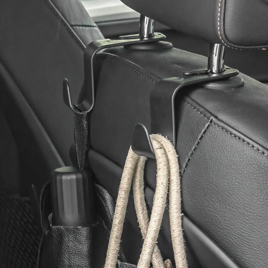 4Pcs Car Headrest Hooks Hanger for Bags Seat Back Organizer Holder Clips Auto Fastener Hooks Car Storage Interior Accessories image 4