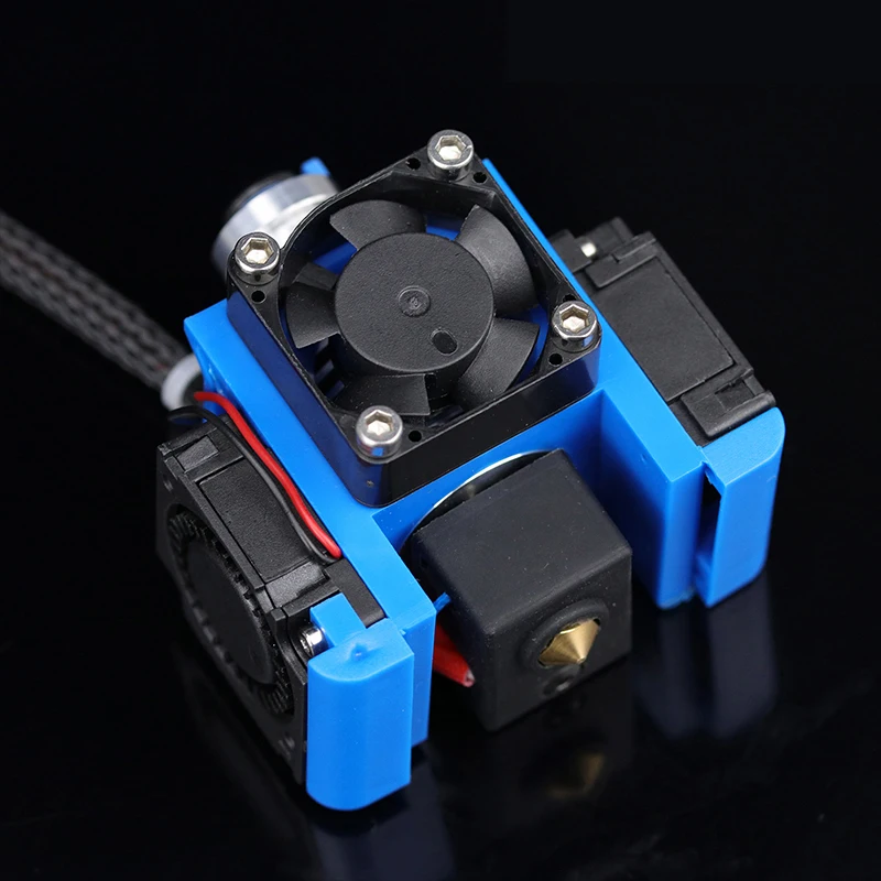 3D Printer E3D/V6 Hotend Volcano Head Hot End Dual Cooling Fans V6 J-Type Hot End Bowden Extruder Kit For   Ender3 V2 PRO CR-10S