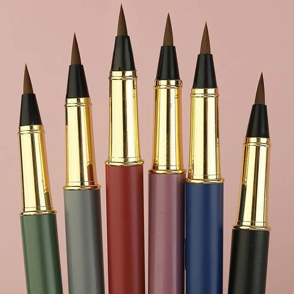 Professional Beginners Writing Soft Hair Artist Metal Penmanship Brushes Painting Pens Chinese Brushes Calligraphy Pen Brushes