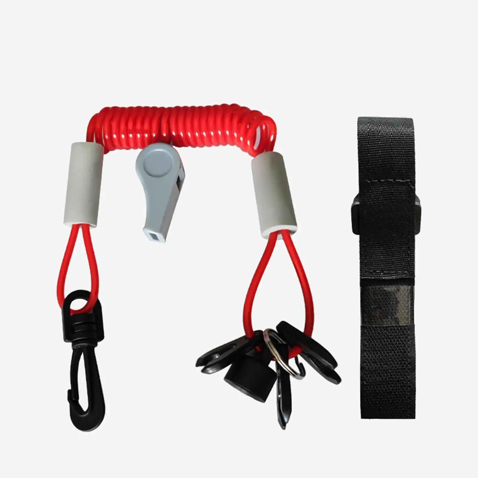 

Boat Kill Switch Keys Lanyard with Whistle Emergency Flameout Rope Portable