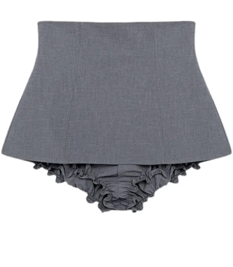 

Новые летние женские однотонные сексуальные юбки с низким дизайном Harajuku Y2k Мини трапециевидной формы винтажная уличная одежда Gyaru Fashion