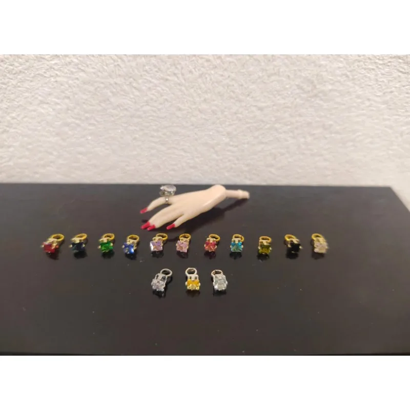 15 dagen procestijd nodig Nieuwe handgemaakte speelgoedringen Kristallen diamanten accessoires voor uw 1/6 schaal BB FR FR2 poppen BBMOD46