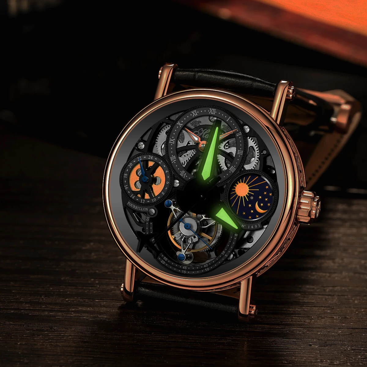 NH35 черные стрелки часов зеленые светящиеся три указателя в форме самолета секундная стрелка аксессуары для часов для механизма NH35/NH36