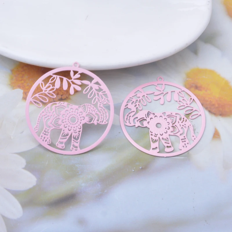 30 Stück AB8075 Messing Tier Elefanten Anhänger Ohrringe Schmuck Anhänger – Detail 6