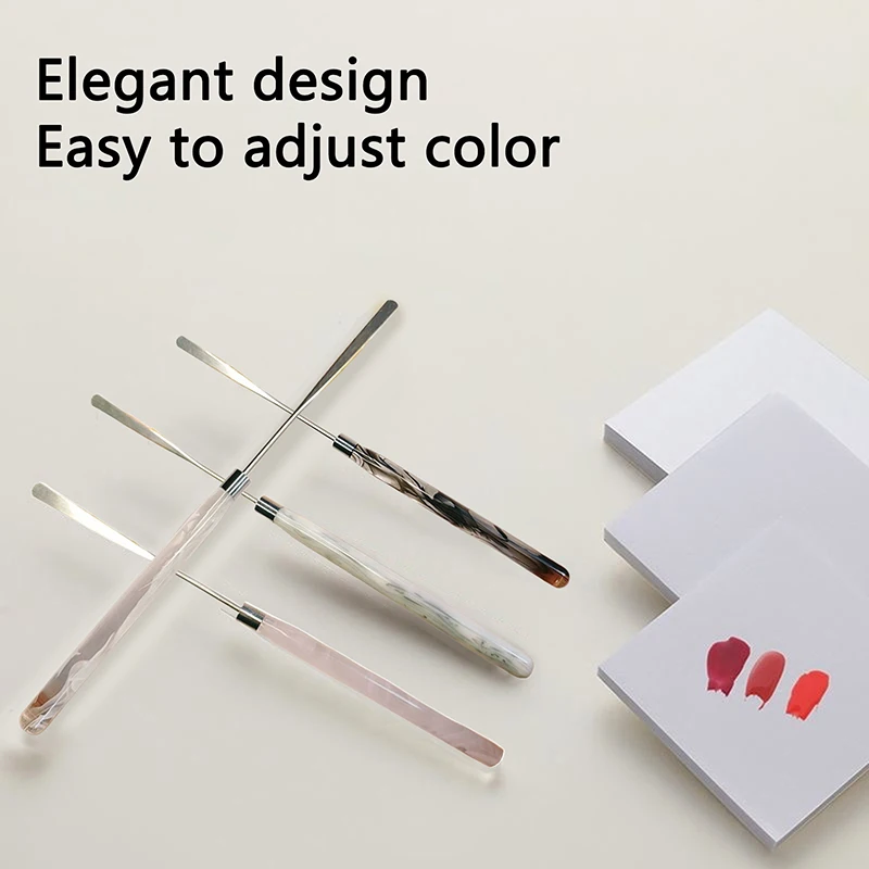 1Pcs Acryl Griff Nail art Rührstab Mischen Spatel Flüssige Foundation Farbe Gel Pulver Mischen Stick Schaber Make-Up-Tools