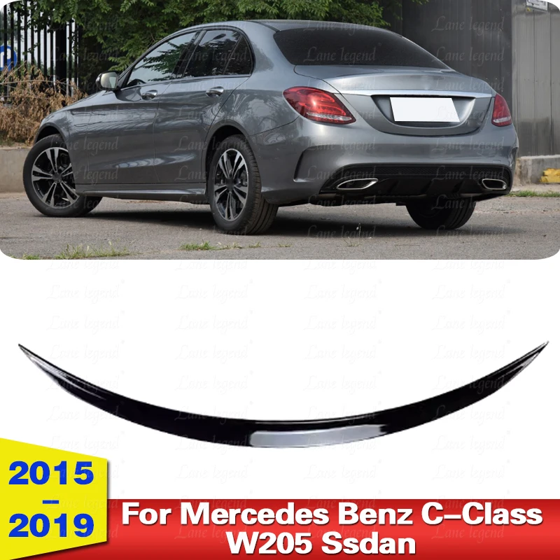 

W205 4Door Sedan C63 C43 Style For Mercedes-Benz C-Class Rear Spoiler C180 C200 C260 2015-2019 Rear Spoiler Trunk Wing