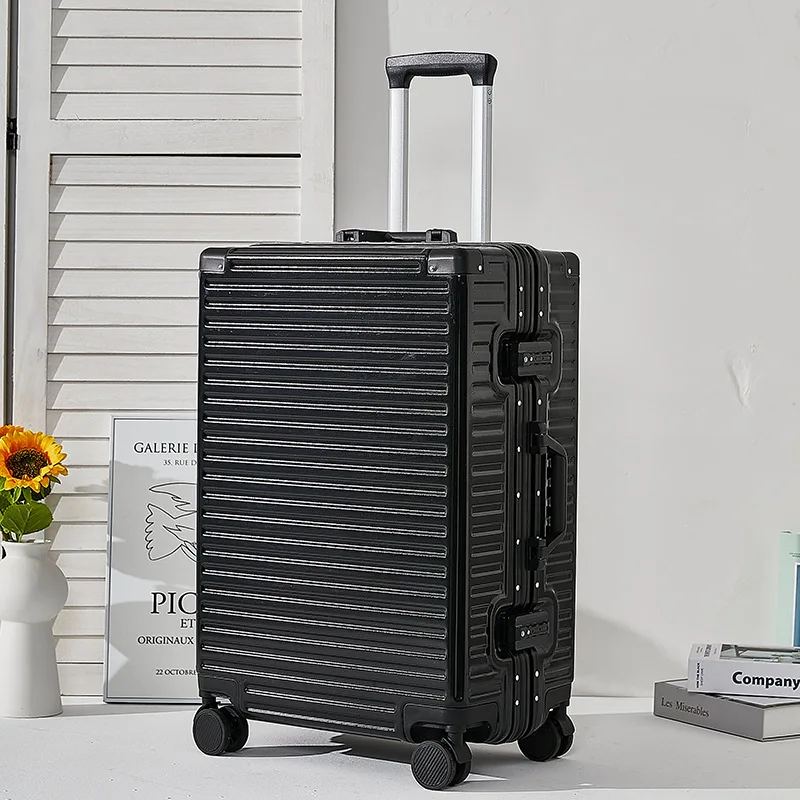 Aluminium Frame Models Suitcase New Fashion Travel Suitcase 20-inch Cabin Suitcases Durable Password Trolley Luggage