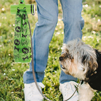 Poop Bag Dispenser Breathable Wear Resistant Lightweight Portable Hanging Design Dog Pouch Trash Container Outdoor