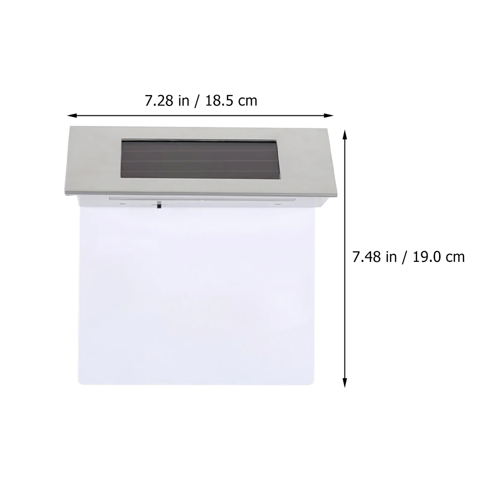 

2Pcs SolarHouseNumberLight OutdoorWallLamp SilverBody InductionLED SolarLightforOutside Waterproof EnergySaving