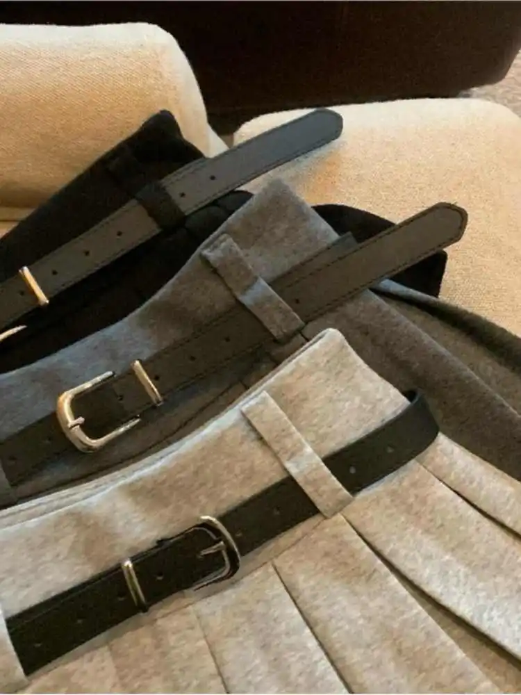 Hellgrauer A-Linien-Faltenrock für Damen, Vintage-Minirock mit niedriger Taille, Harajuku, Y2k, Adrette, Shorts, Röcke, 2000er-Jahre-Kleidung, 2025