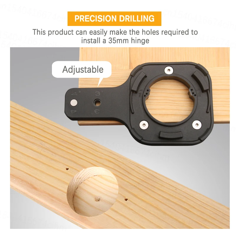 One-body 35MM cerniera Jig foro di alesatura guida per trapano di precisione localizzatore di cerniere per armadietto strumento di apertura del foro di perforazione strumenti per la lavorazione del legno
