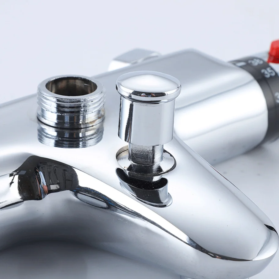 Grifo de ducha con termostato automático, válvula de ducha, carrete termostático, componentes de ducha de baño montados en la pared