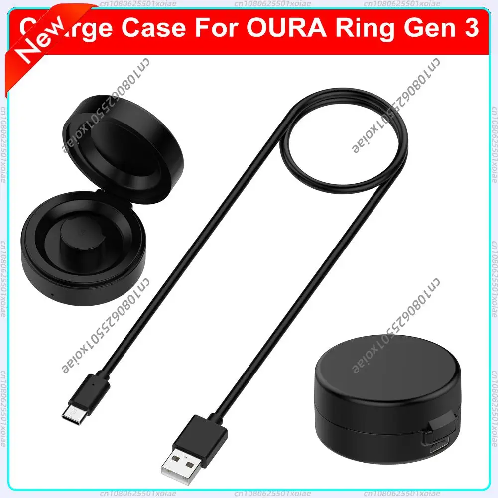 Charging Case for OURA Ring Gen 3 Smart Ring Portable Charger Base Travel Storage Box Protective Shell with Type C Connector