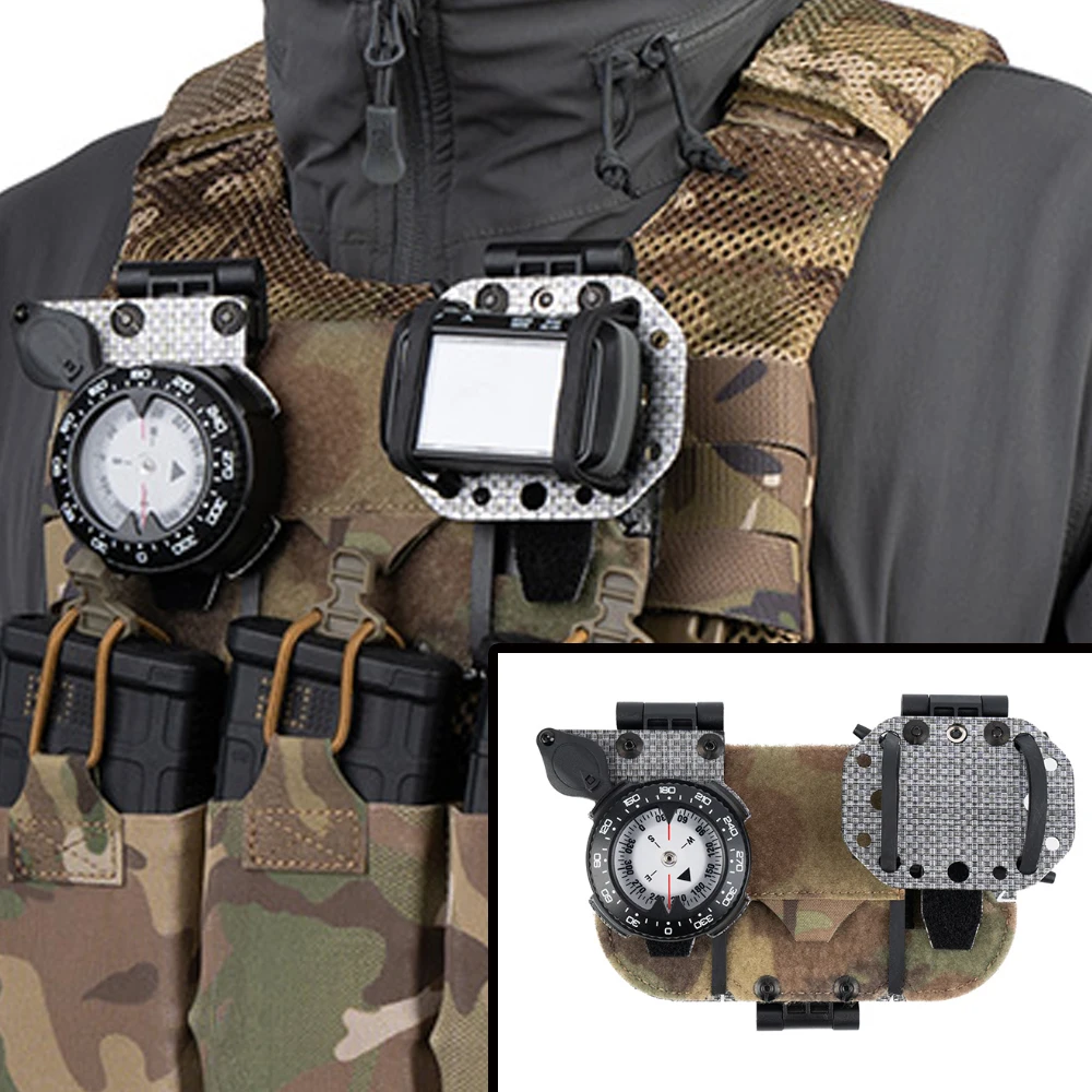 

Tactical GPSNavigation Set Board with Compass Phone Holder for Vest, MOLLE Compatible for GARMIN FORETREX 601 ,7013 GPS