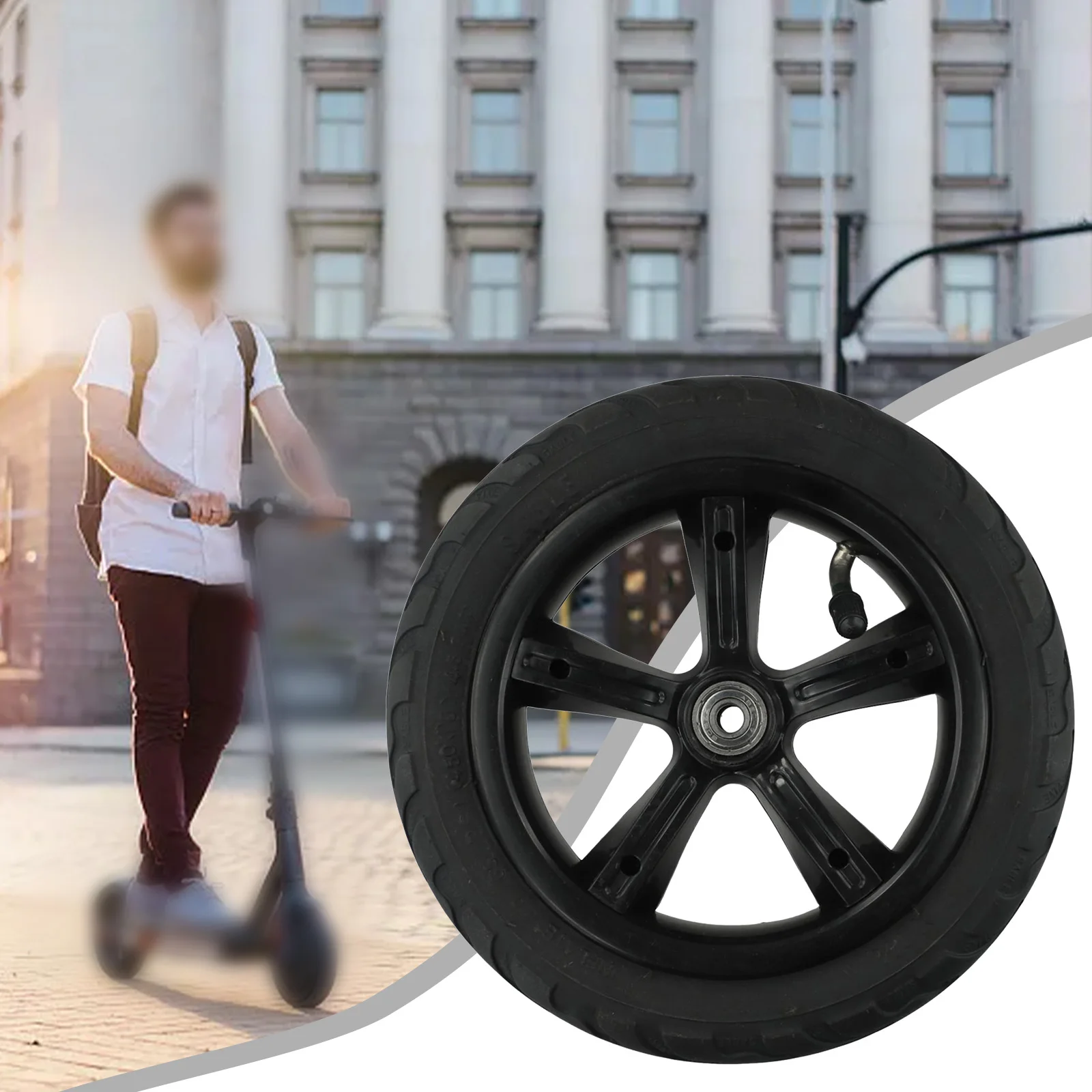 

8inch Electric Scooter Wheel 8X1 1/4 (200*45) Pneumatic Tire Inflatable Full Round Wheel Electric Scooter Replace Accessories